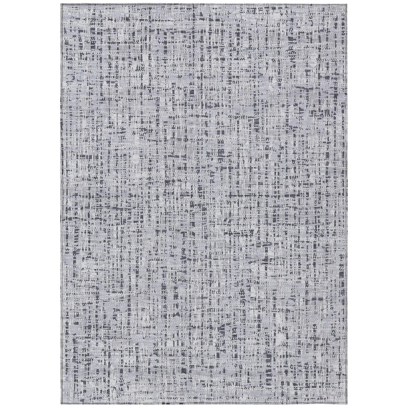 5' X 8' Ivory And Gray Abstract Washable Indoor Outdoor Area Rug Homeroots Outdoor