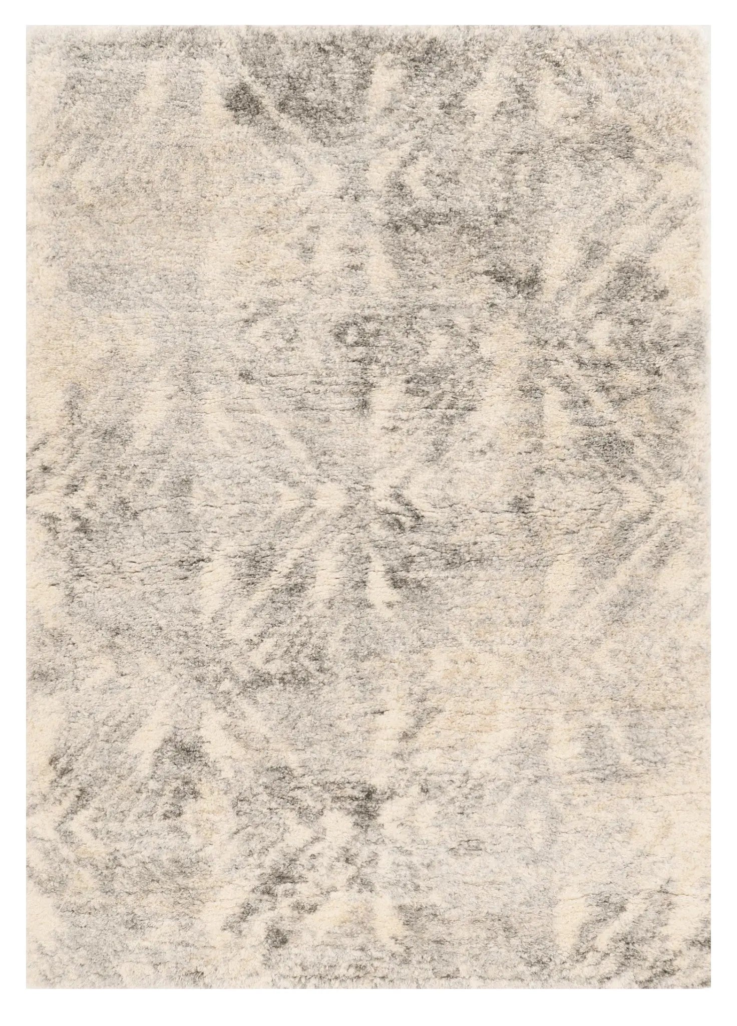 5' X 8' Ivory And Gray Diamond Area Rug Homeroots Home Decor