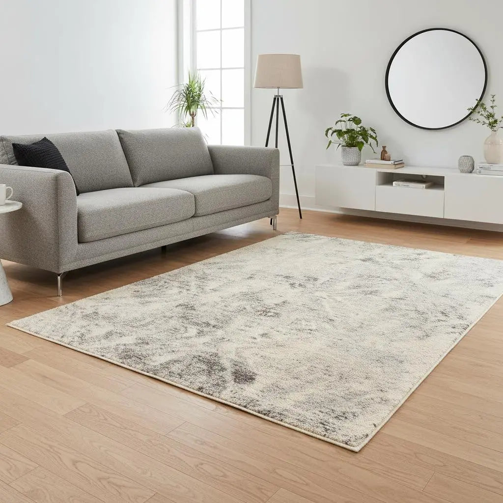 5' X 8' Ivory And Gray Diamond Area Rug Homeroots Home Decor