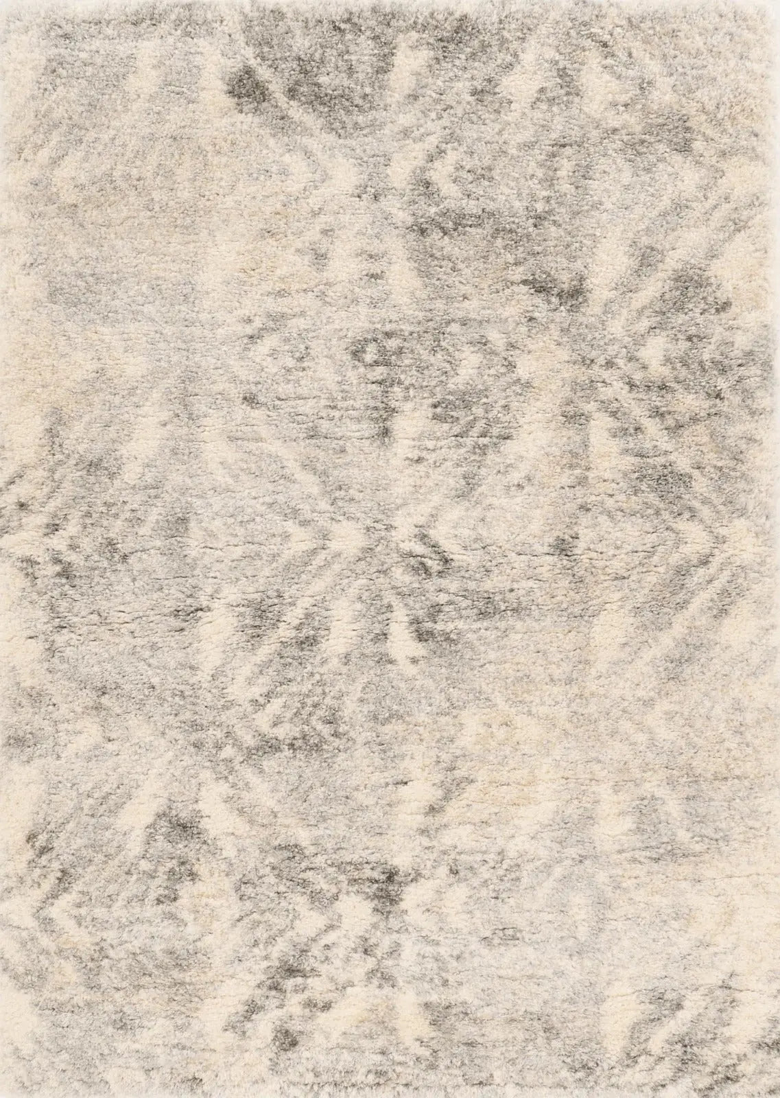 5' X 8' Ivory And Gray Diamond Area Rug Homeroots Home Decor