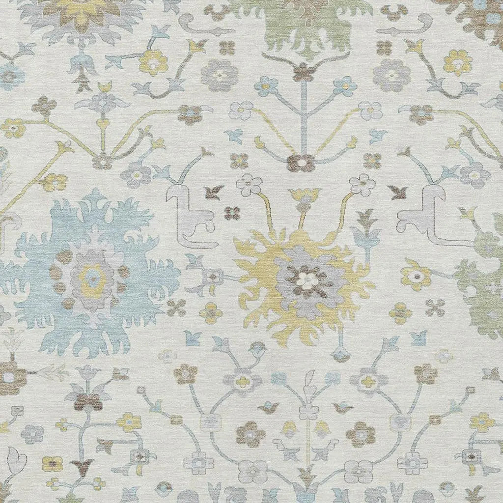 5' X 8' Ivory And Green Faux Bois Washable Indoor Outdoor Area Rug Homeroots Outdoor