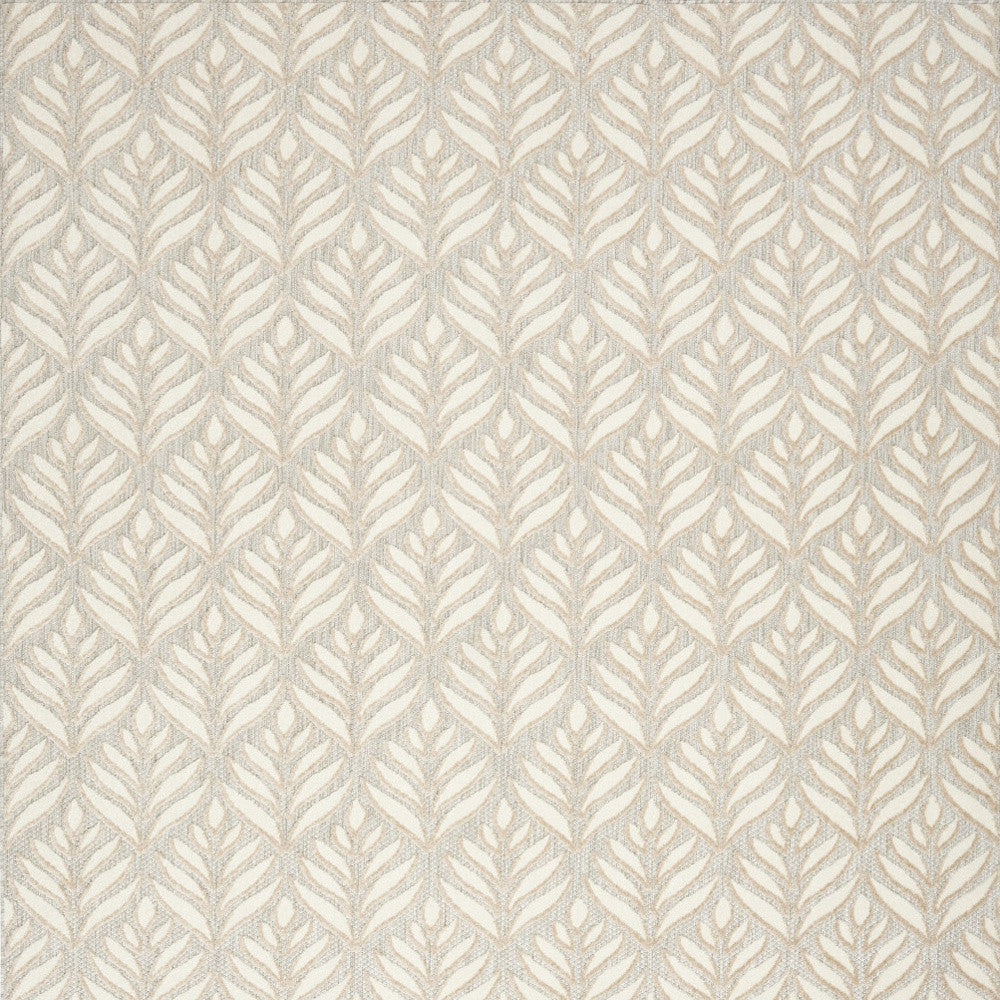 5' X 8' Ivory And Grey Floral Stain Resistant Non Skid Area Rug Homeroots Outdoor