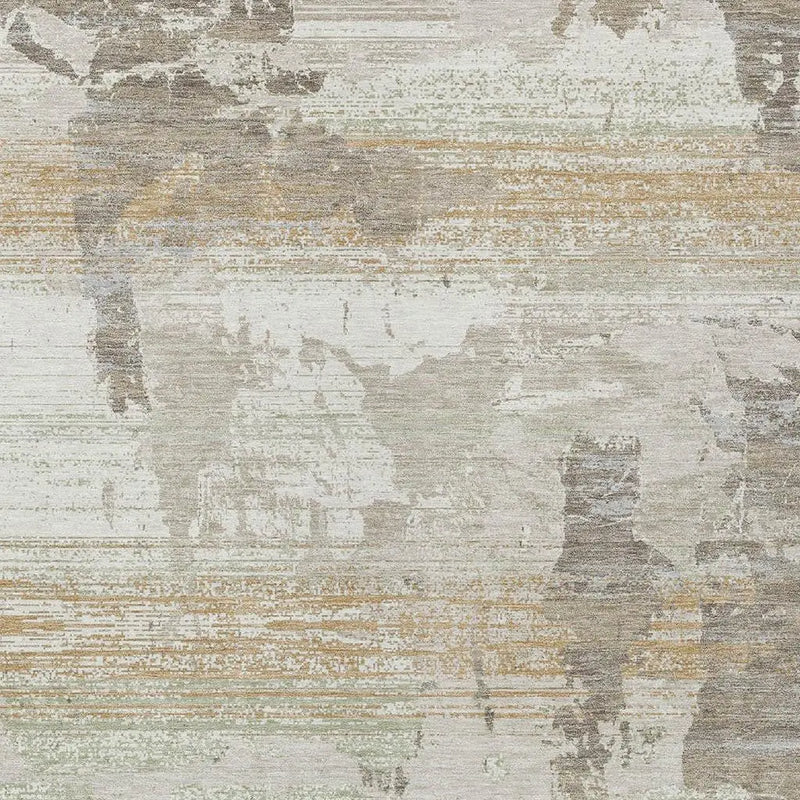 5' X 8' Ivory And Linen Abstract Washable Indoor Outdoor Area Rug Homeroots Outdoor
