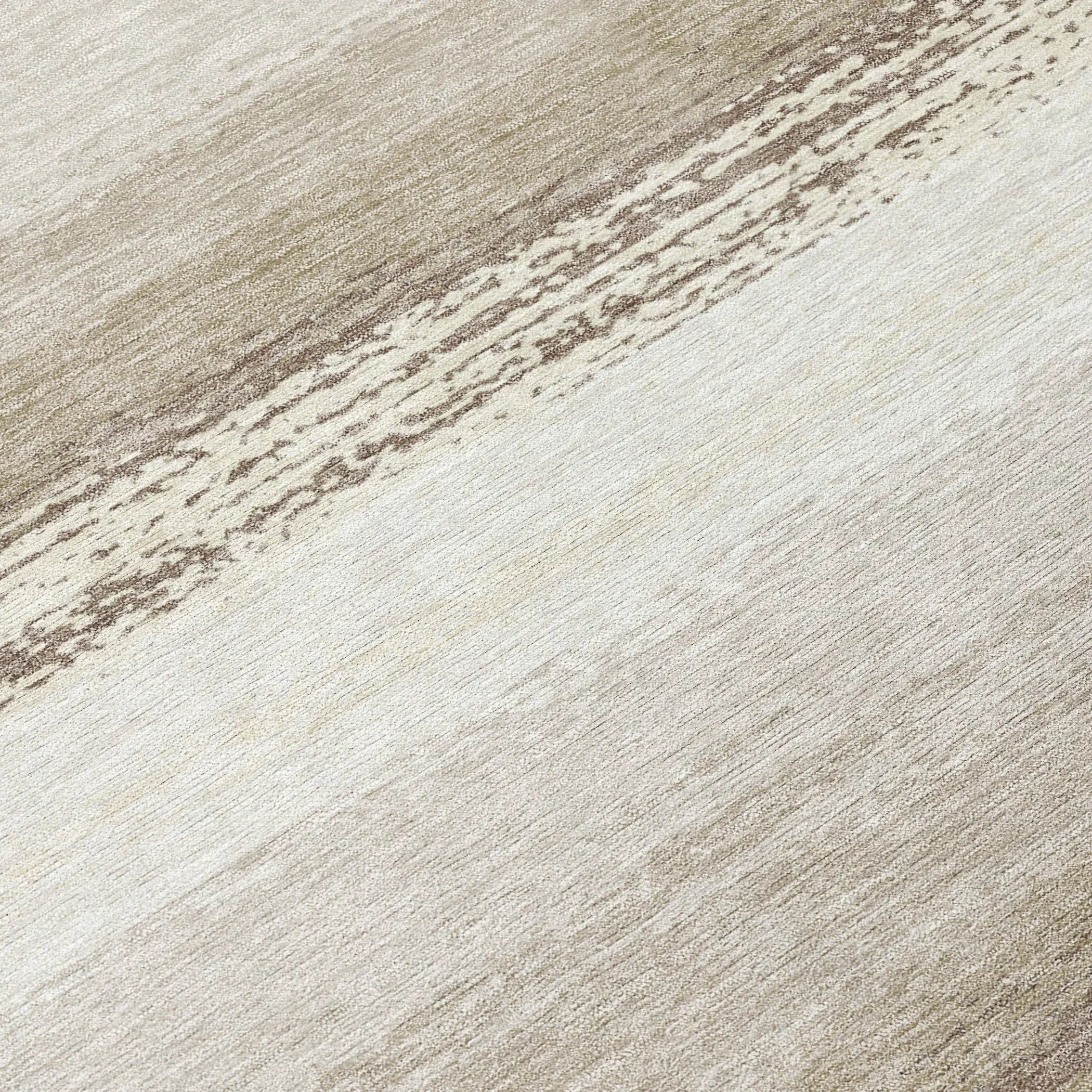 5' X 8' Ivory And Linen Striped Washable Indoor Outdoor Area Rug Homeroots Outdoor