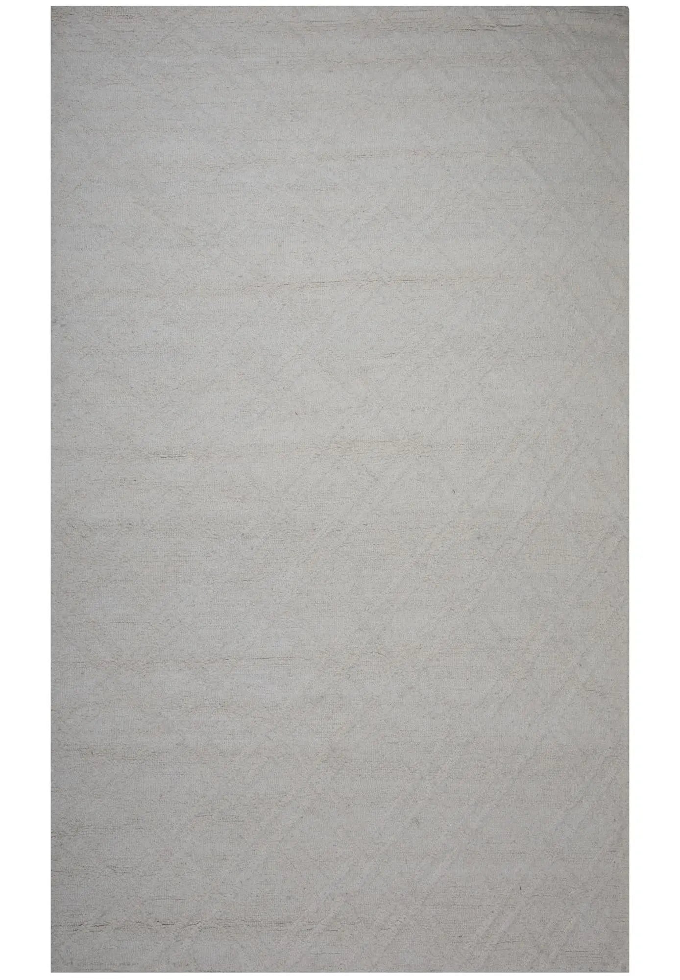 5' X 8' Ivory And Natural Wool Geometric Hand Tufted Area Rug Homeroots Home Decor
