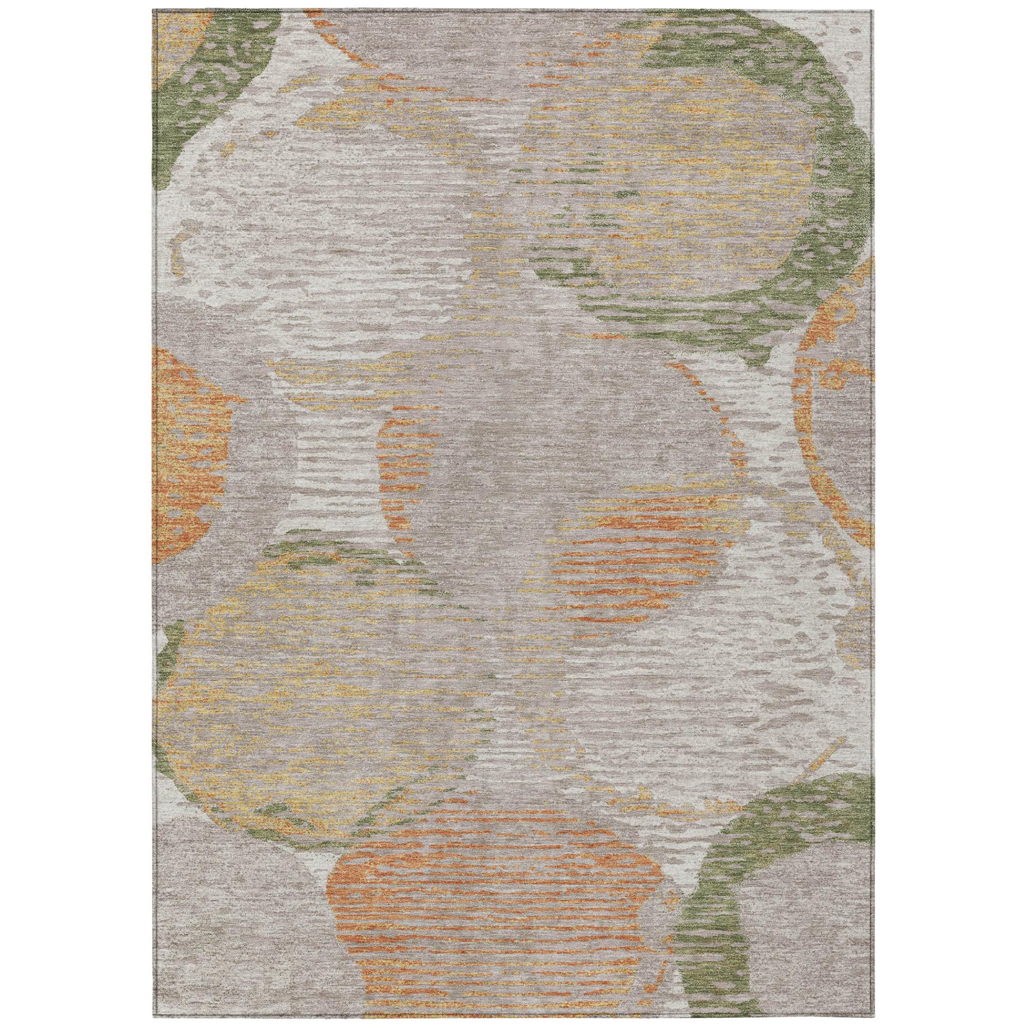 5' X 8' Ivory And Pewter Geometric Washable Indoor Outdoor Area Rug Homeroots Outdoor