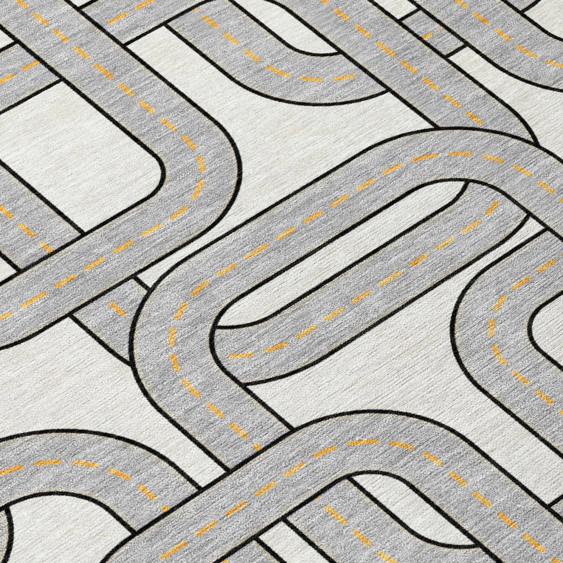 5' X 8' Ivory And Pewter Geometric Washable Indoor Outdoor Area Rug Homeroots Outdoor