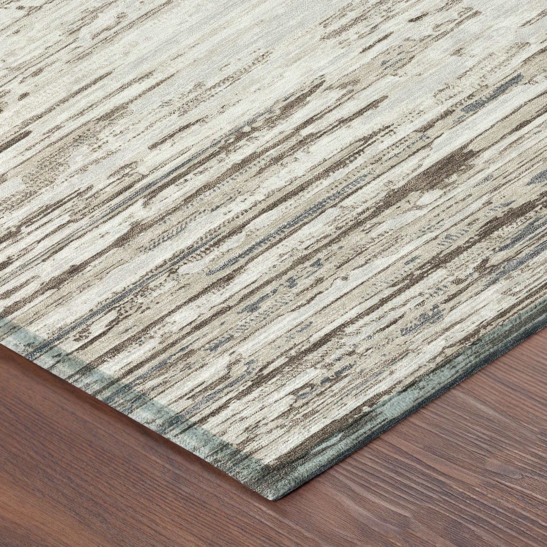 5' X 8' Ivory And Silver Abstract Washable Indoor Outdoor Area Rug Homeroots Outdoor