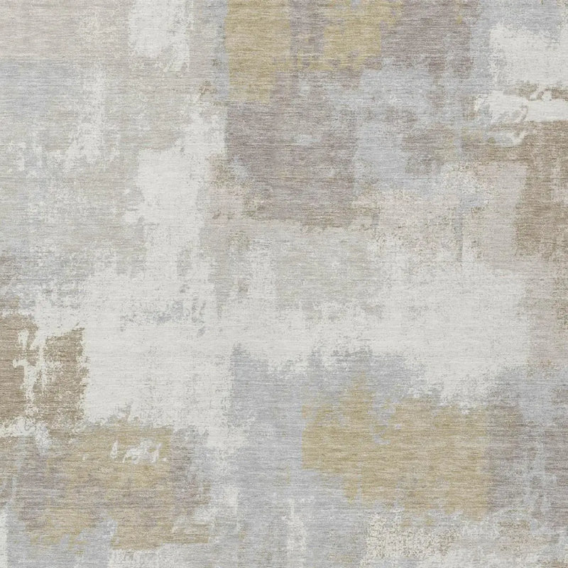 5' X 8' Ivory And Silver Abstract Washable Indoor Outdoor Area Rug Homeroots Outdoor