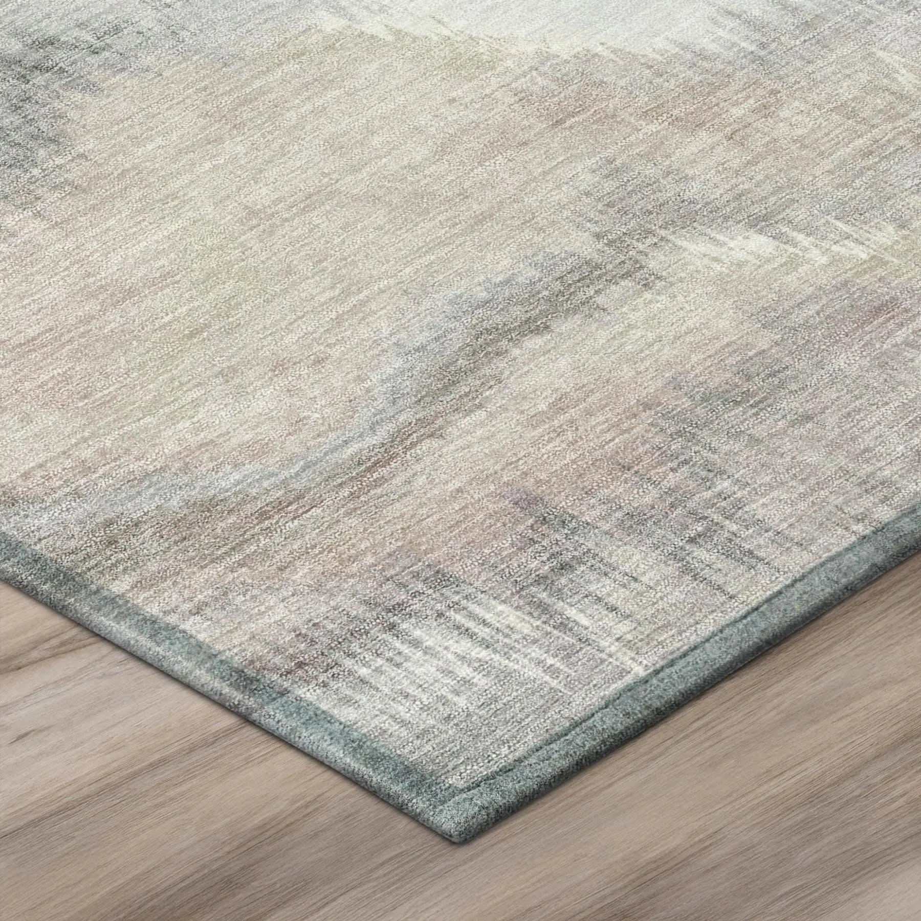5' X 8' Ivory And Silver Abstract Washable Indoor Outdoor Area Rug Homeroots Outdoor