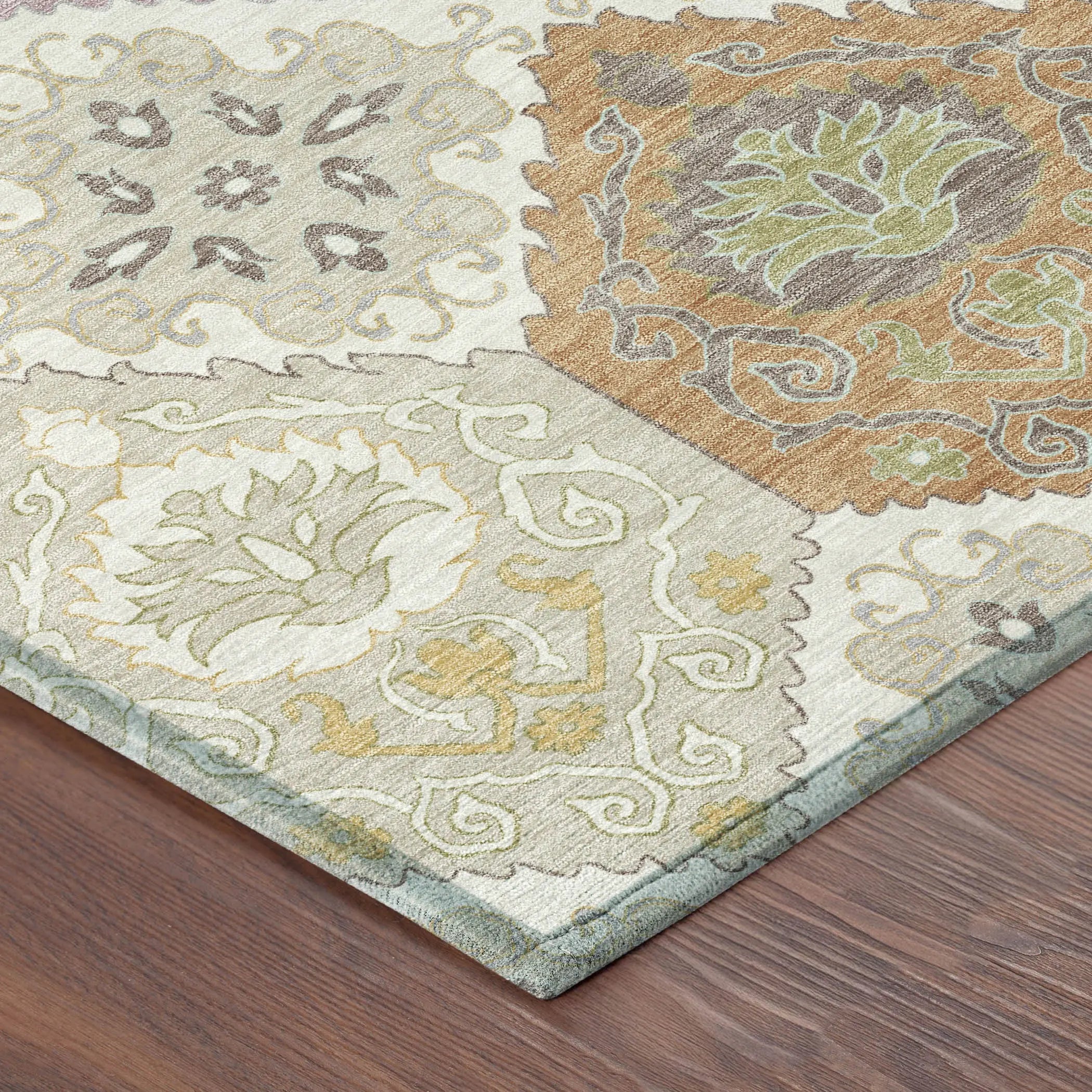 5' X 8' Ivory And Sky Blue Geometric Washable Indoor Outdoor Area Rug Homeroots Outdoor