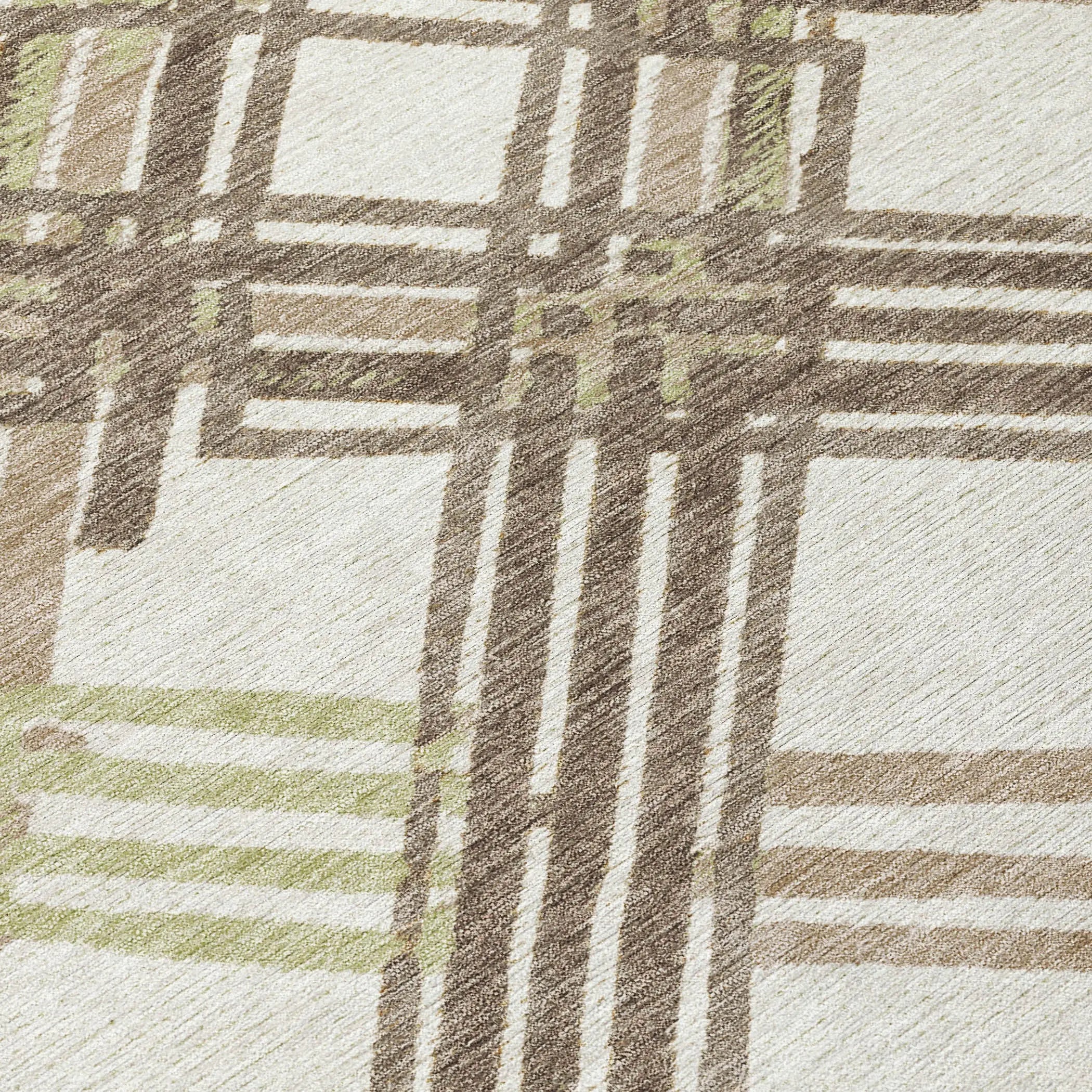 5' X 8' Ivory And Taupe Geometric Washable Indoor Outdoor Area Rug Homeroots Outdoor