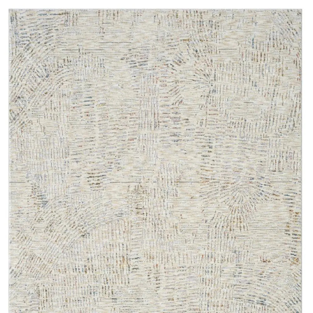 5' X 8' Ivory and Gray Abstract Area Rug Homeroots Home Decor