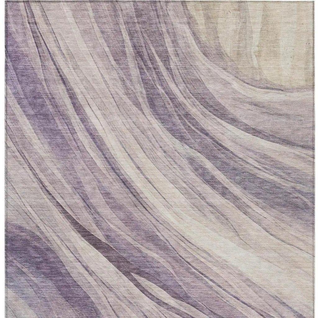 5' X 8' Lavender And Purple Abstract Washable Indoor Outdoor Area Rug Homeroots Outdoor