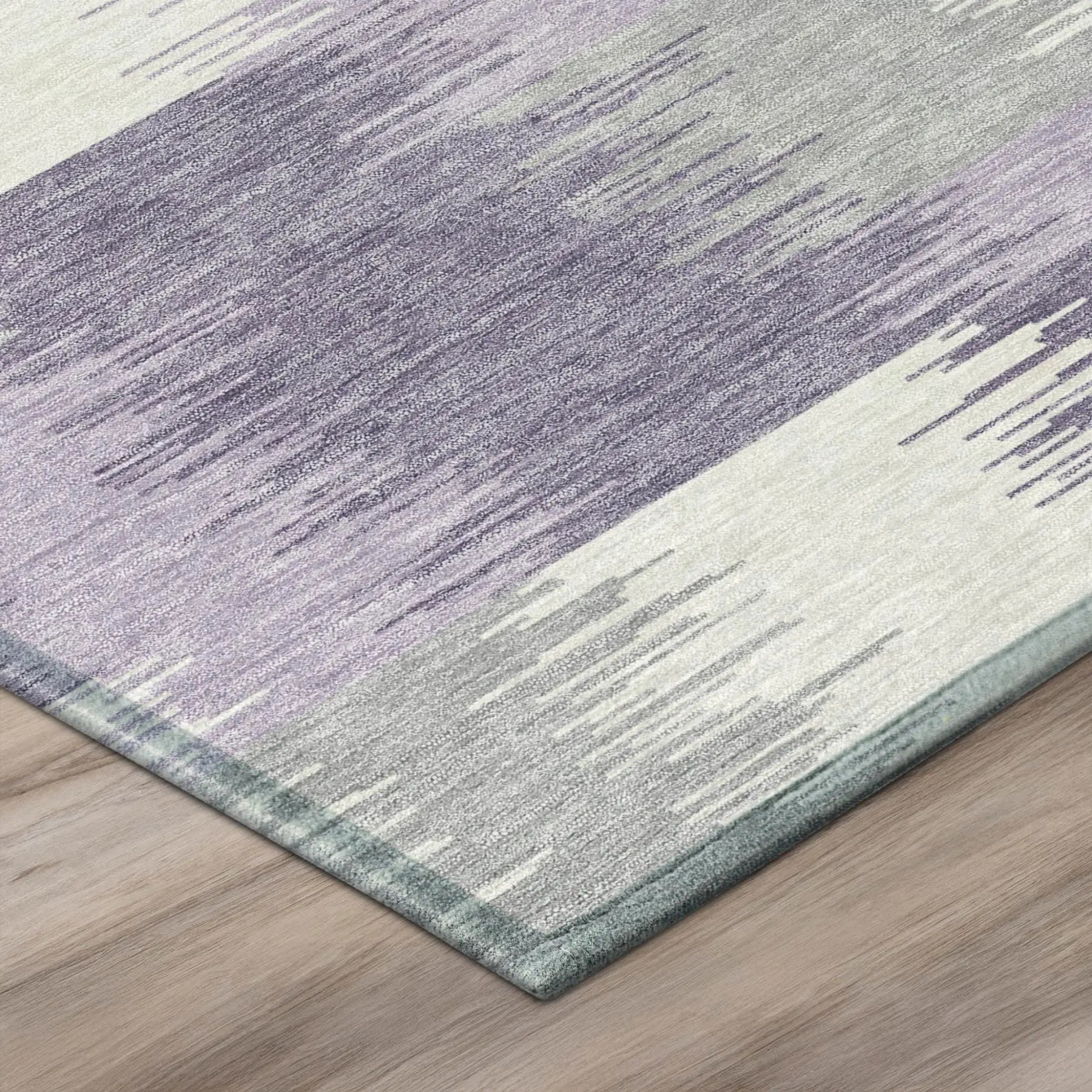 5' X 8' Lilac And Purple Geometric Washable Indoor Outdoor Area Rug Homeroots Outdoor