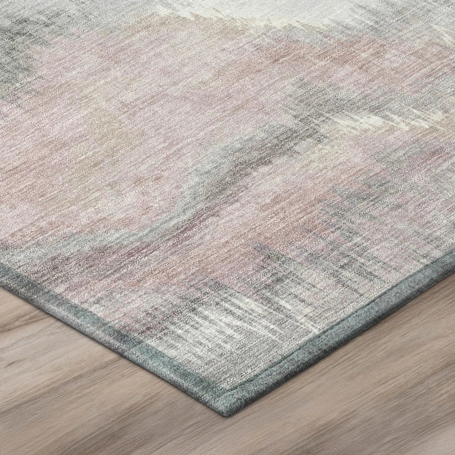 5' X 8' Mauve And Pink Abstract Washable Indoor Outdoor Area Rug Homeroots Outdoor