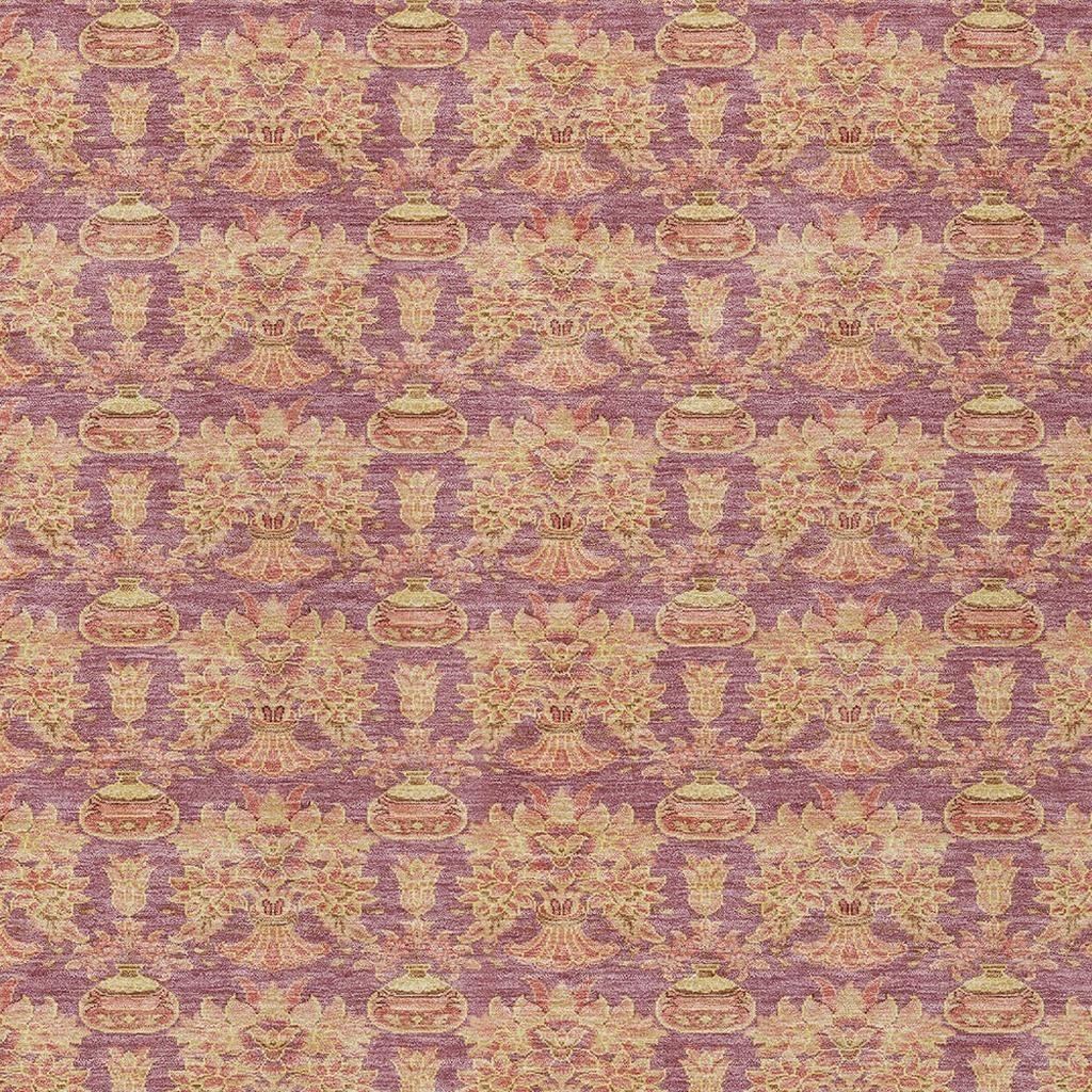 5' X 8' Mauve And Taupe Floral Washable Indoor Outdoor Area Rug Homeroots Outdoor