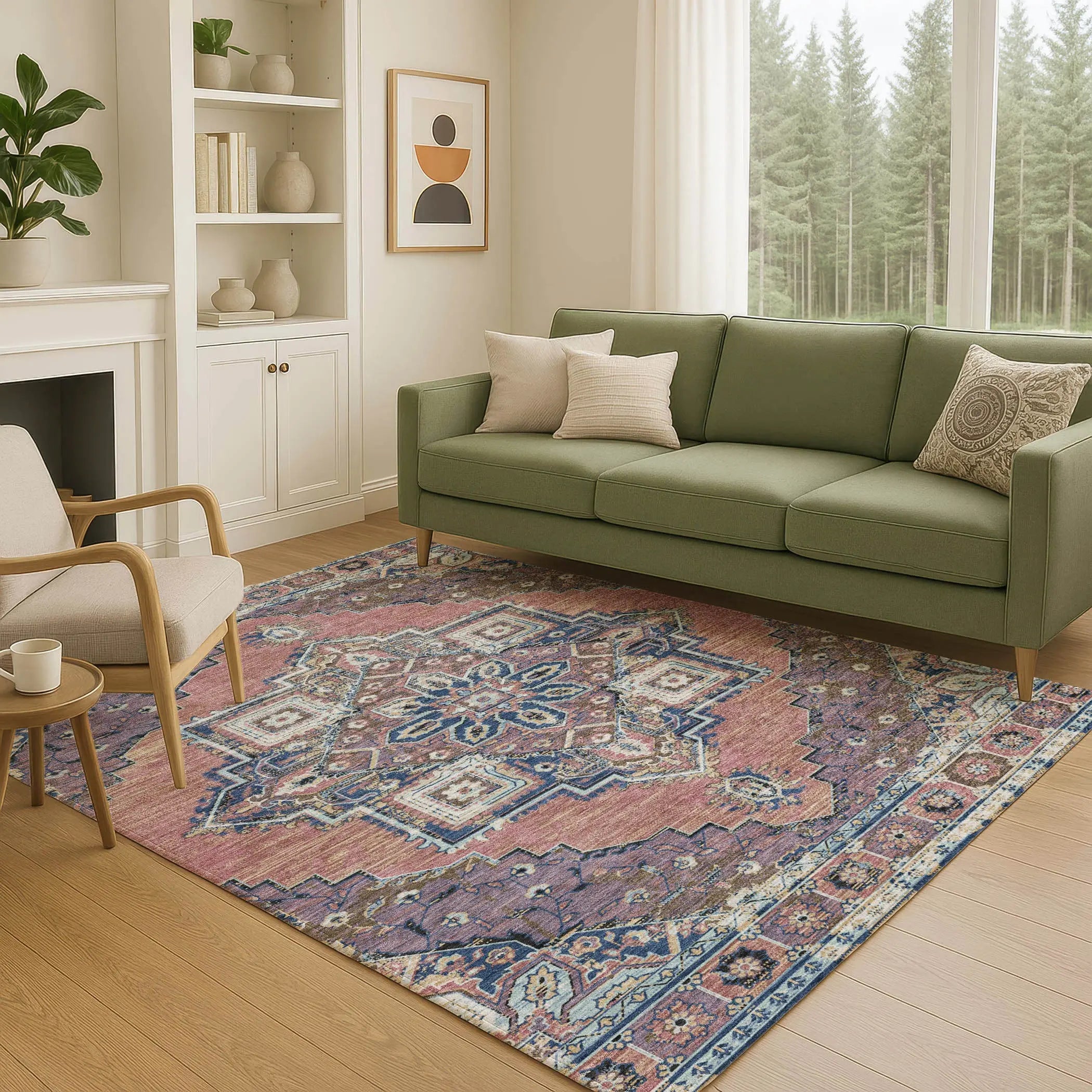 5' X 8' Merlot And Gold Oriental Washable Indoor Outdoor Area Rug Homeroots Outdoor