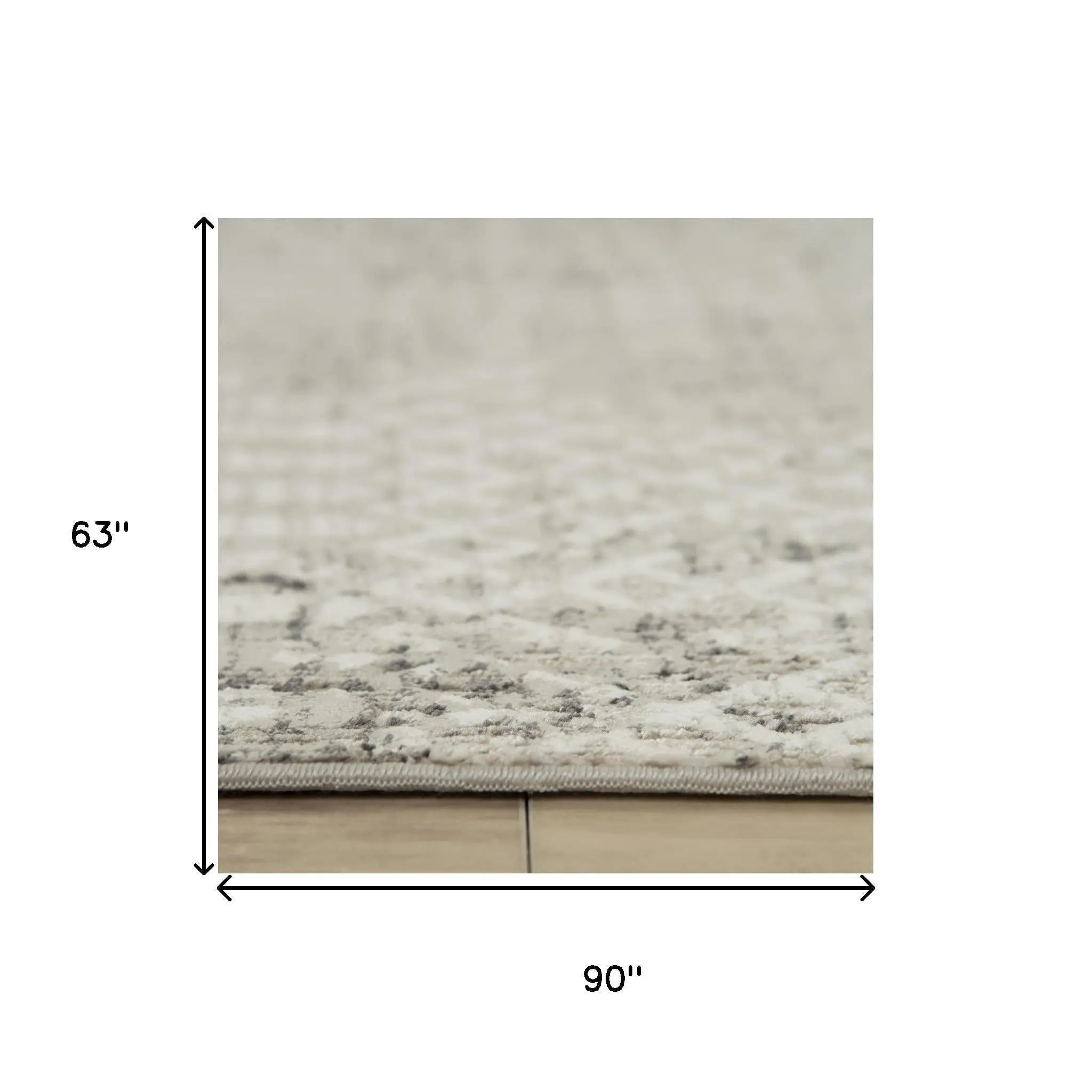 5' X 8' Natural And Brown Geometric Area Rug Homeroots Home Decor
