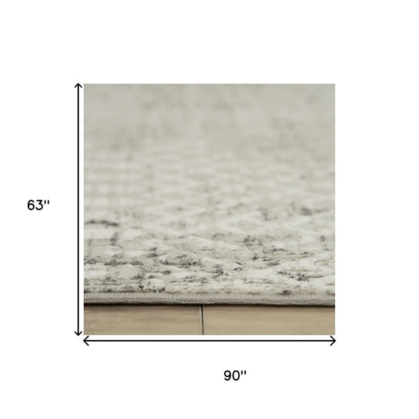 5' X 8' Natural And Brown Geometric Area Rug Homeroots Home Decor