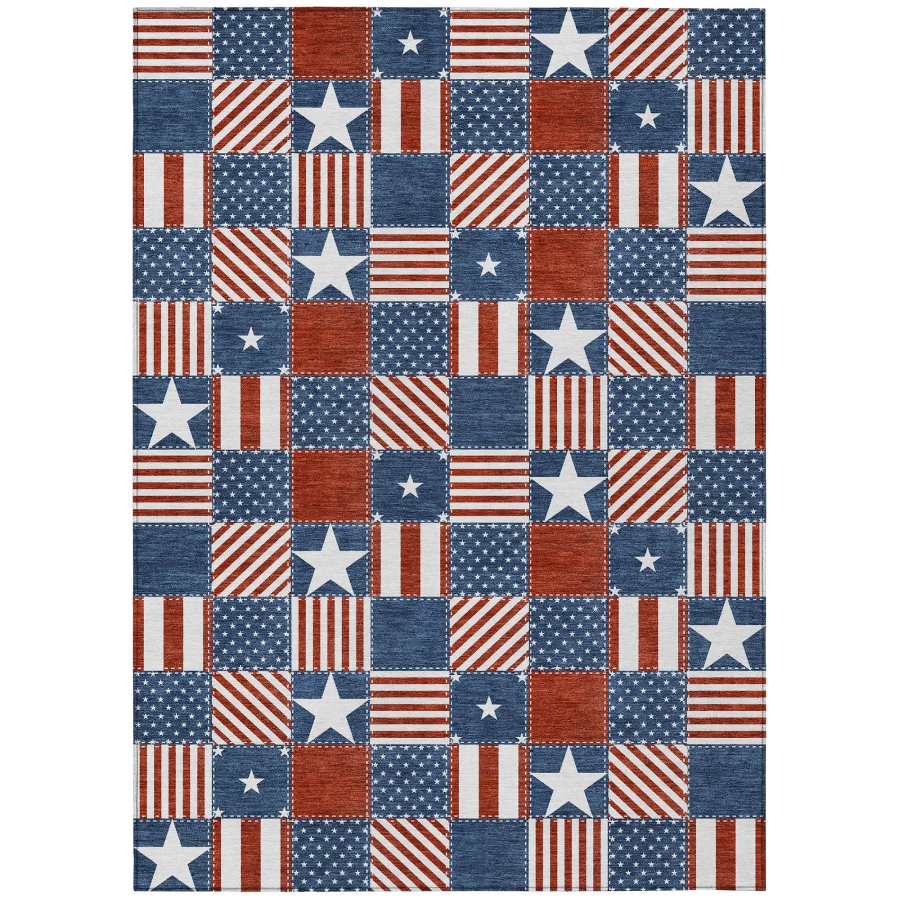 5' X 8' Navy Blue And Blue Geometric Washable Indoor Outdoor Area Rug Homeroots Outdoor