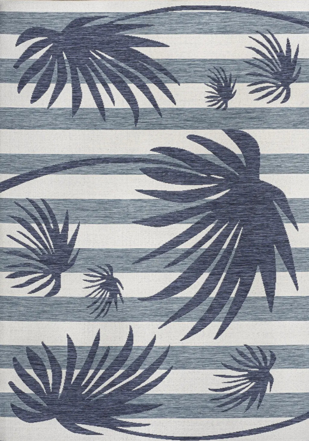 5' X 8' Navy Blue And Cream Floral Indoor Outdoor Area Rug Homeroots Outdoor