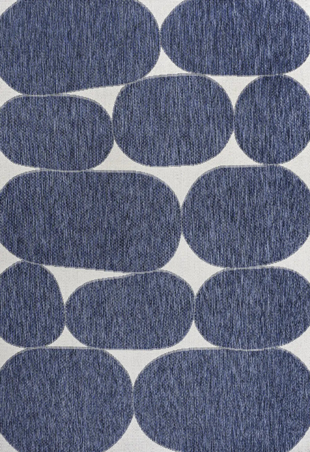 5' X 8' Navy Blue And Cream Geometric Indoor Outdoor Area Rug Homeroots Outdoor
