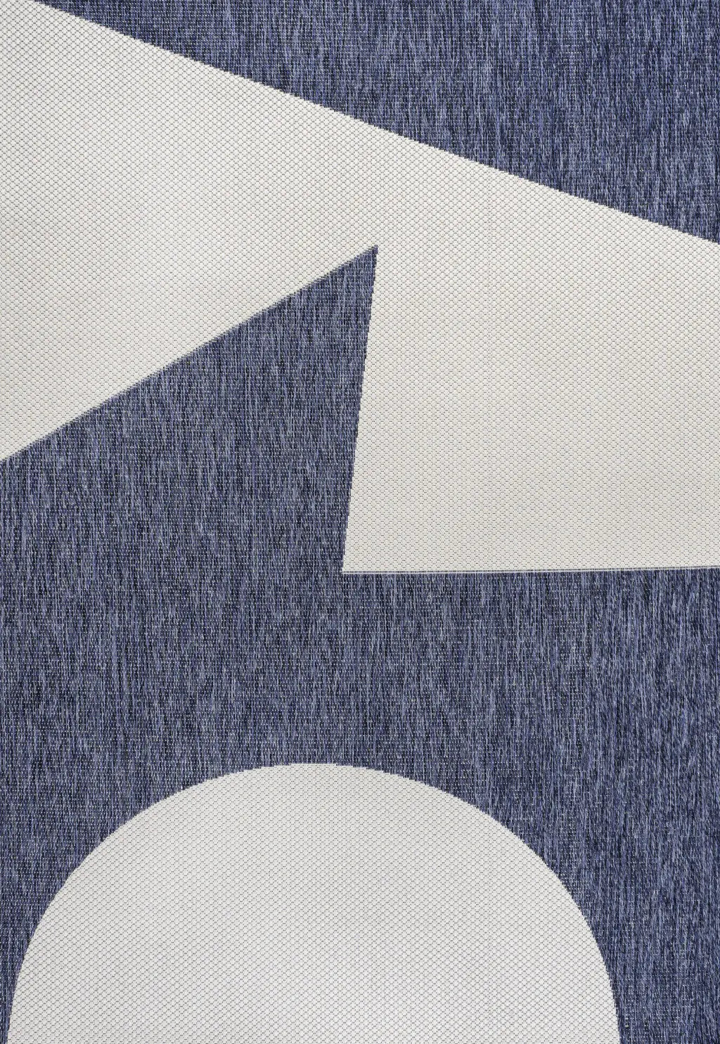 5' X 8' Navy Blue And Cream Geometric Indoor Outdoor Area Rug Homeroots Outdoor