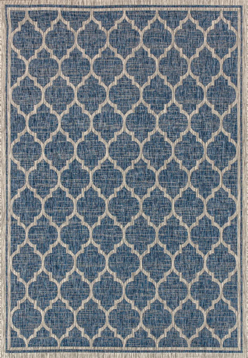 5' X 8' Navy Blue And Gray Geometric Indoor Outdoor Area Rug Homeroots Outdoor
