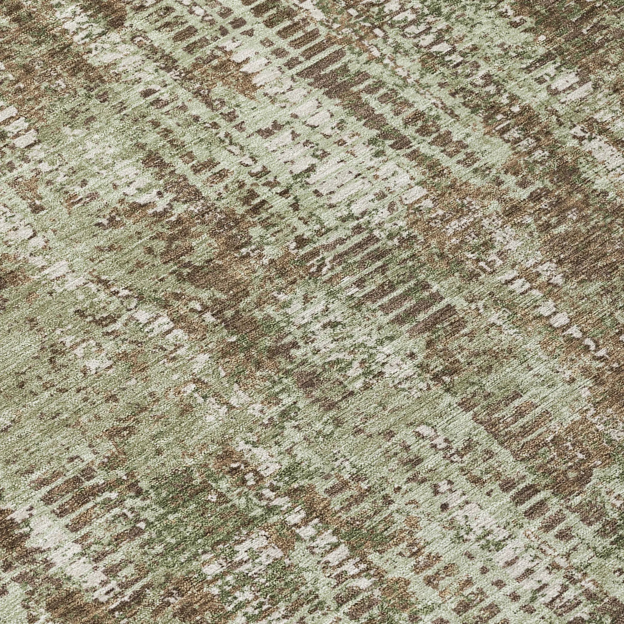 5' X 8' Olive Green And Graphite Abstract Washable Indoor Outdoor Area Rug Homeroots Outdoor