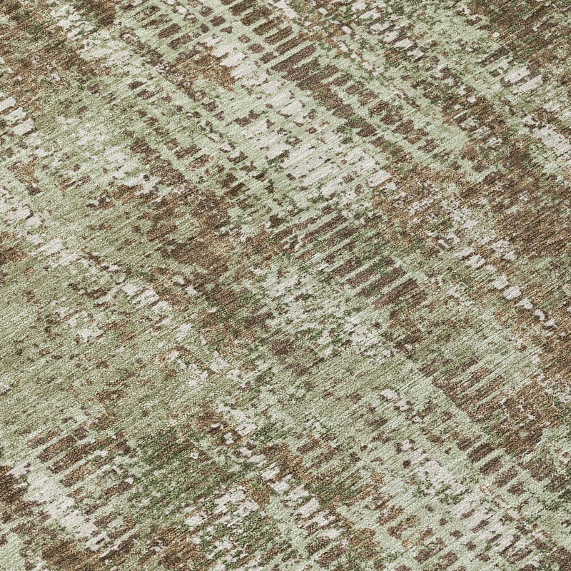 5' X 8' Olive Green And Graphite Abstract Washable Indoor Outdoor Area Rug Homeroots Outdoor