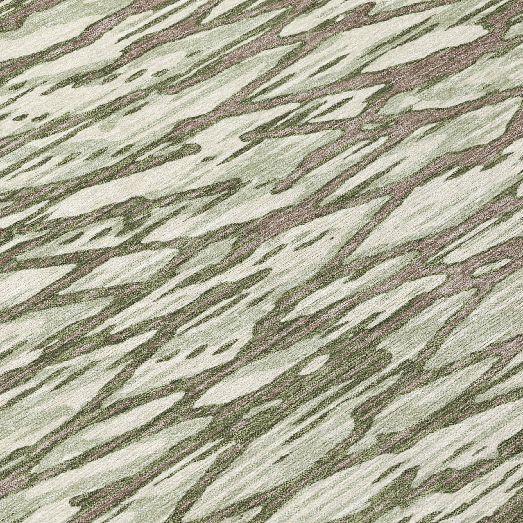 5' X 8' Olive Green And Green Abstract Washable Indoor Outdoor Area Rug Homeroots Outdoor