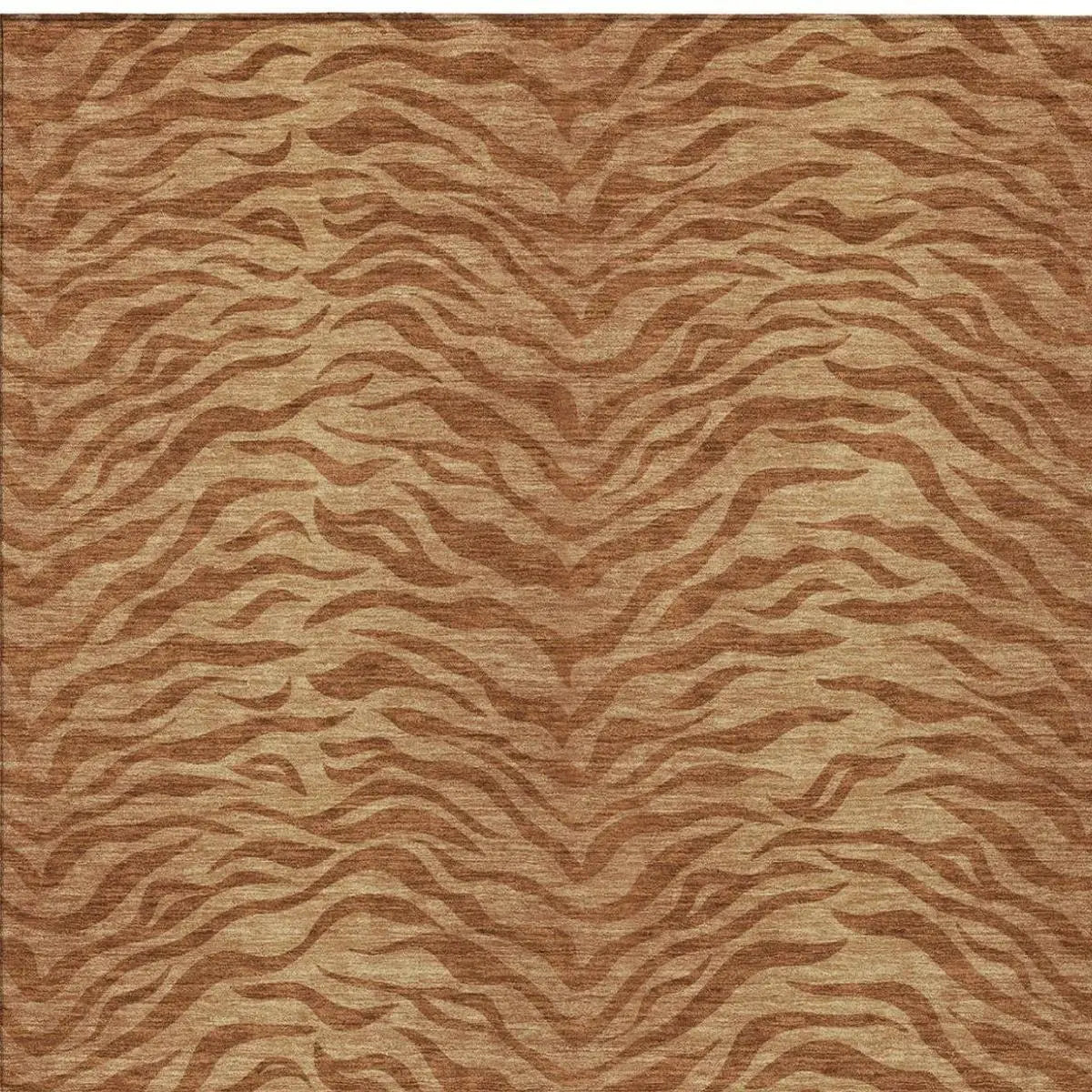 5' X 8' Orange And Copper Animal Print Washable Indoor Outdoor Area Rug Homeroots Outdoor