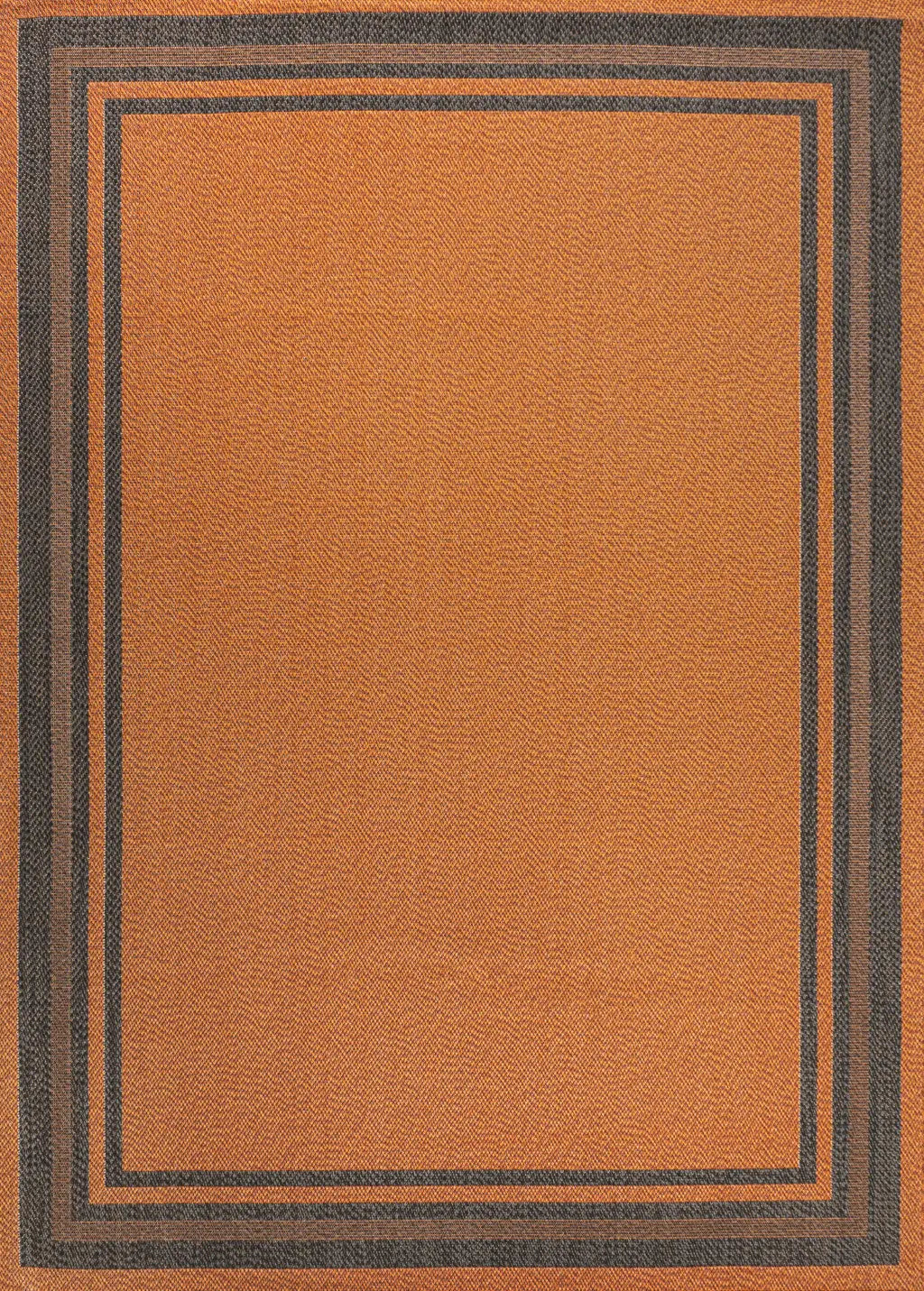 5' X 8' Orange And Dark Gray Striped Indoor Outdoor Area Rug Homeroots Outdoor