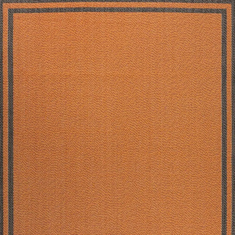 5' X 8' Orange And Dark Gray Striped Indoor Outdoor Area Rug Homeroots Outdoor