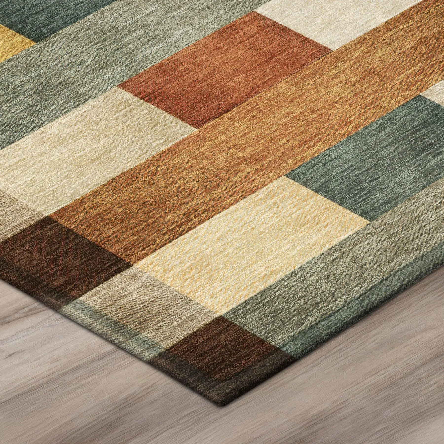 5' X 8' Orange And Gold Striped Washable Indoor Outdoor Area Rug Homeroots Outdoor