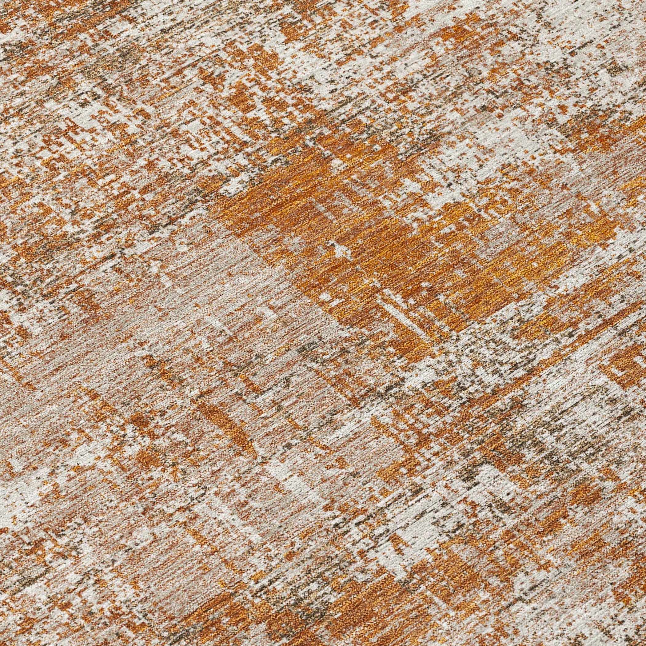 5' X 8' Orange And Green Abstract Washable Indoor Outdoor Area Rug Homeroots Outdoor
