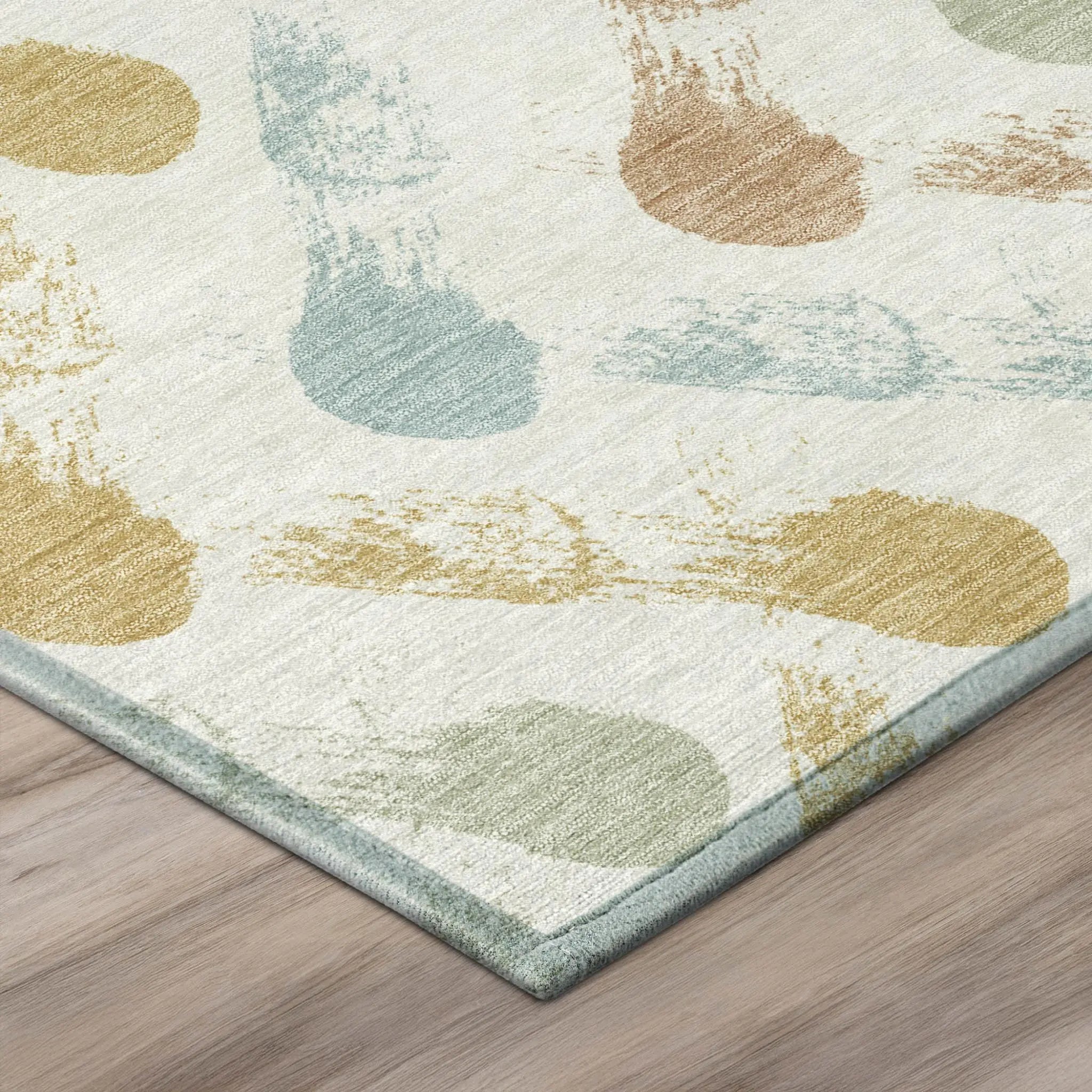 5' X 8' Pearl And Ivory Geometric Washable Indoor Outdoor Area Rug Homeroots Outdoor