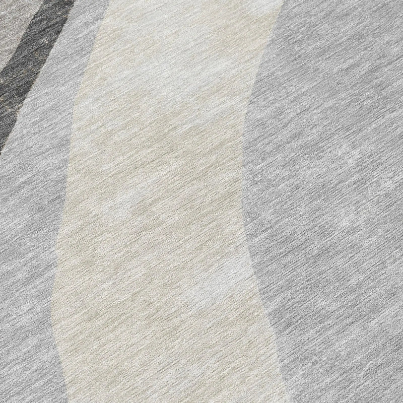 5' X 8' Pewter And Gray Abstract Washable Indoor Outdoor Area Rug Homeroots Outdoor