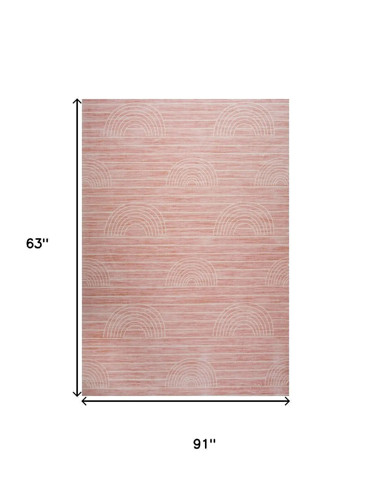 5' X 8' Pink Abstract Area Rug Homeroots Home Decor