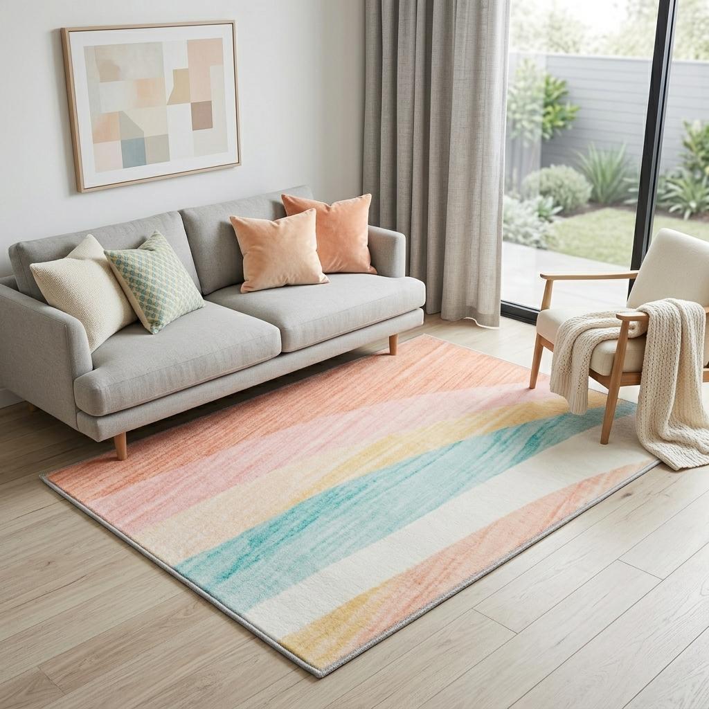 5' X 8' Pink Abstract Area Rug Homeroots Home Decor