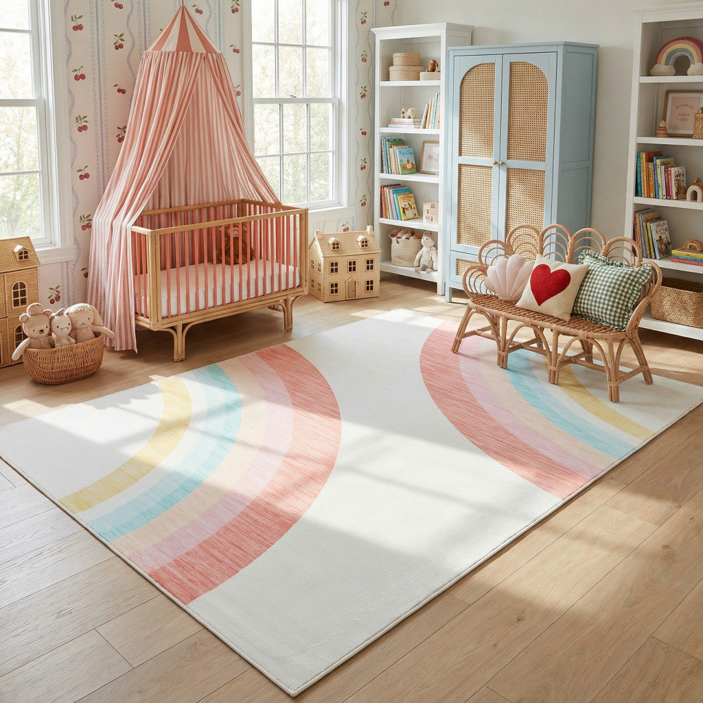 5' X 8' Pink Abstract Area Rug Homeroots Home Decor