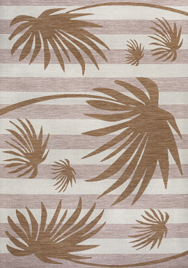 5' X 8' Pink And Cream Floral Indoor Outdoor Area Rug Homeroots Outdoor