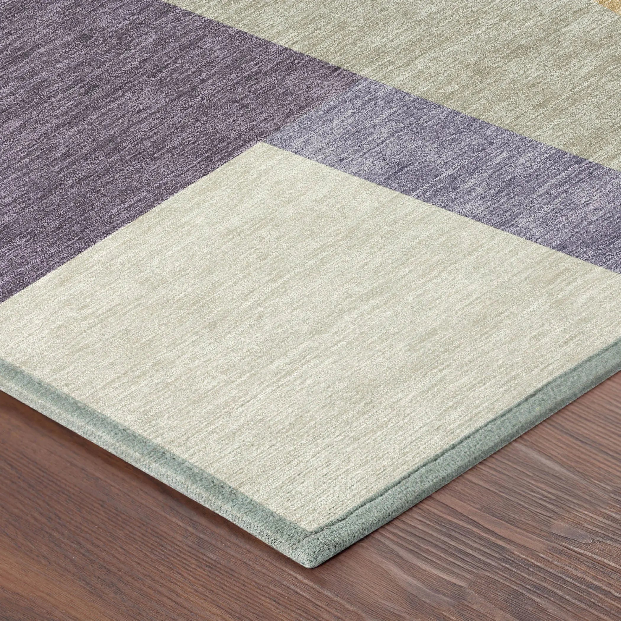 5' X 8' Plum And Lavender Geometric Washable Indoor Outdoor Area Rug Homeroots Outdoor