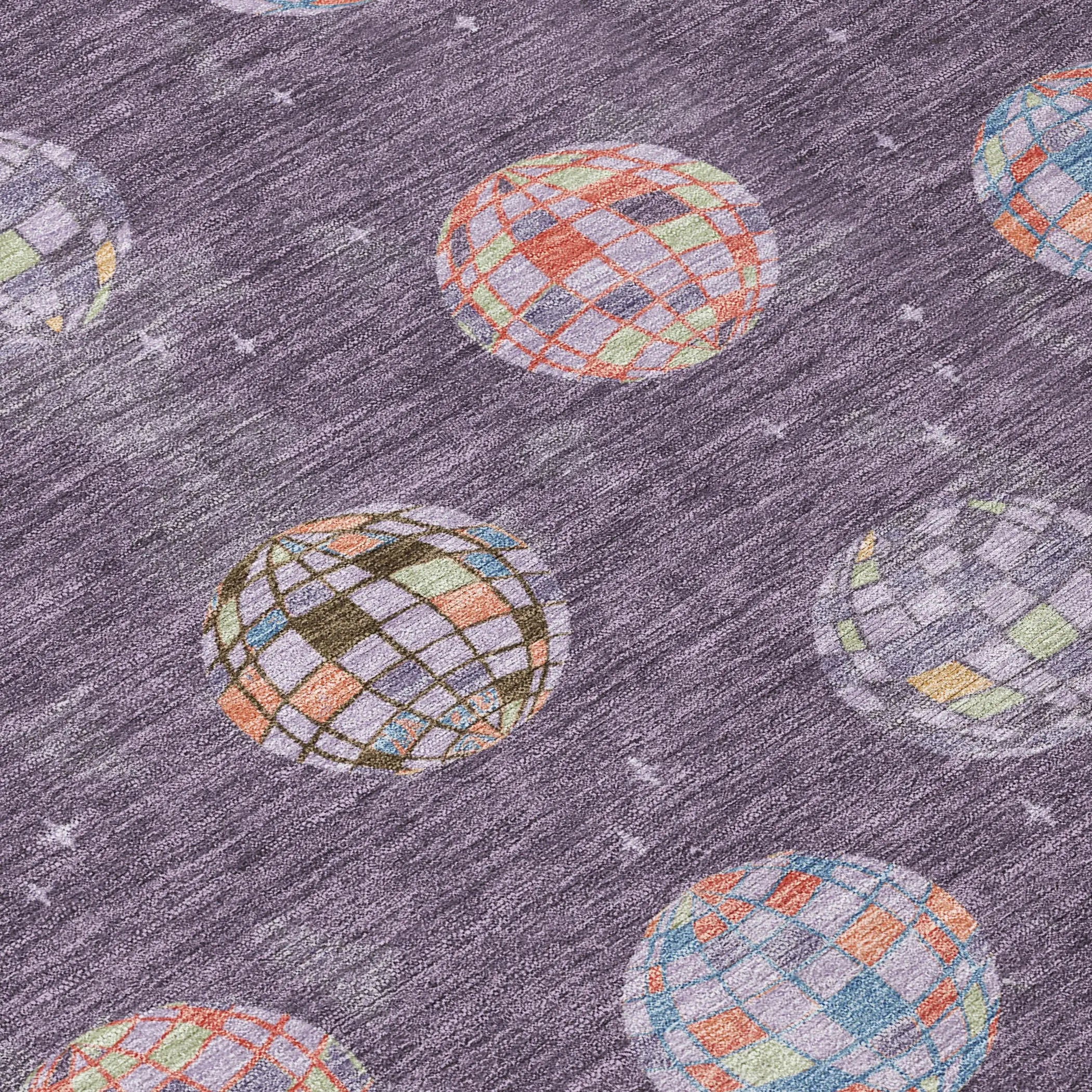 5' X 8' Plum And Purple Geometric Washable Indoor Outdoor Area Rug Homeroots Outdoor
