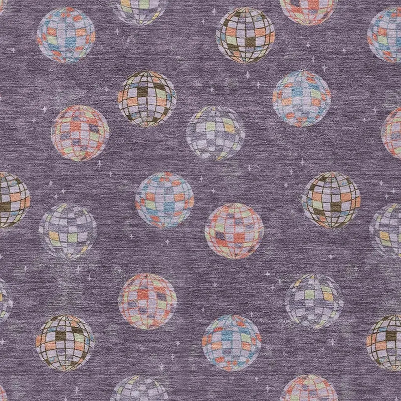 5' X 8' Plum And Purple Geometric Washable Indoor Outdoor Area Rug Homeroots Outdoor