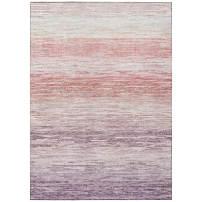 5' X 8' Plum And Purple Striped Washable Indoor Outdoor Area Rug Homeroots Outdoor