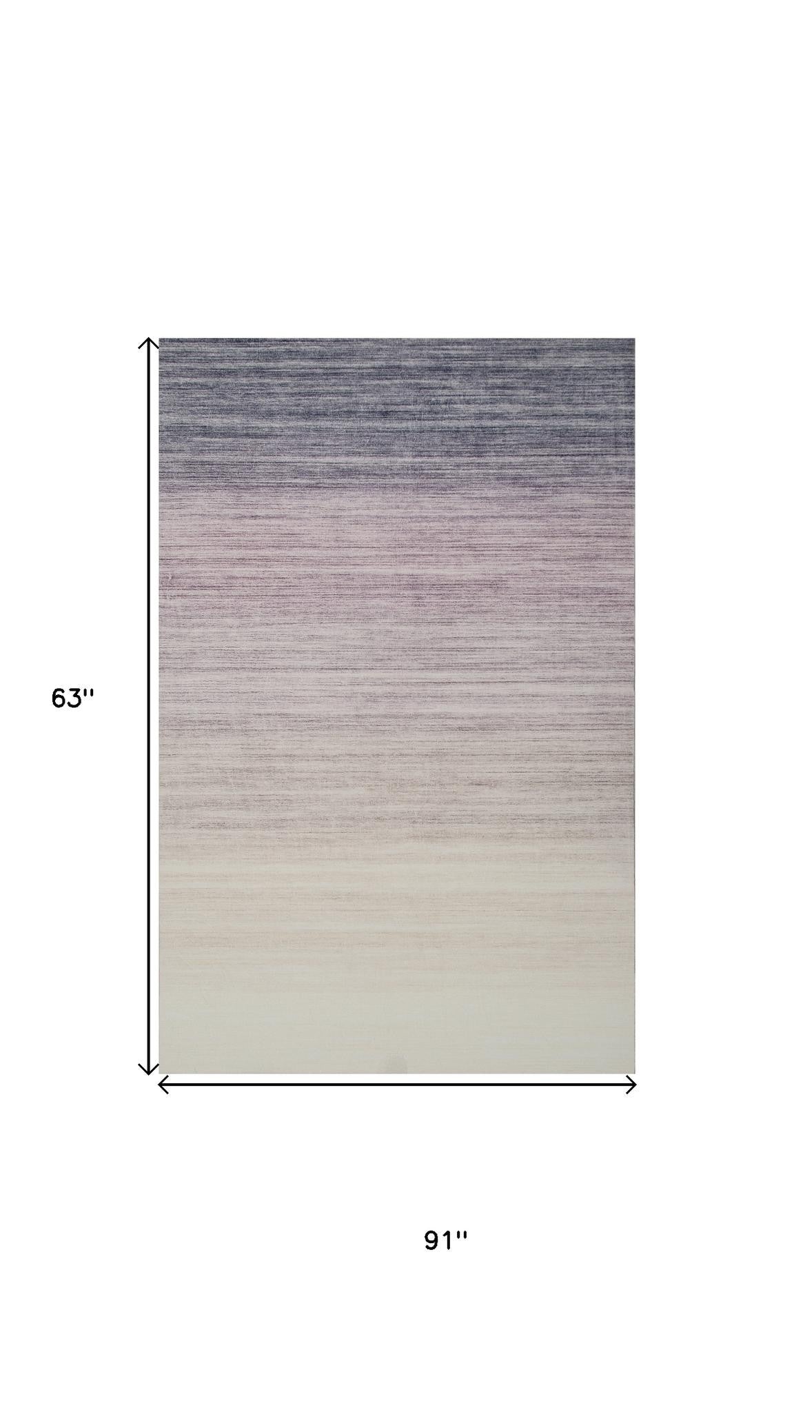 5' X 8' Purple Abstract Area Rug Homeroots Home Decor