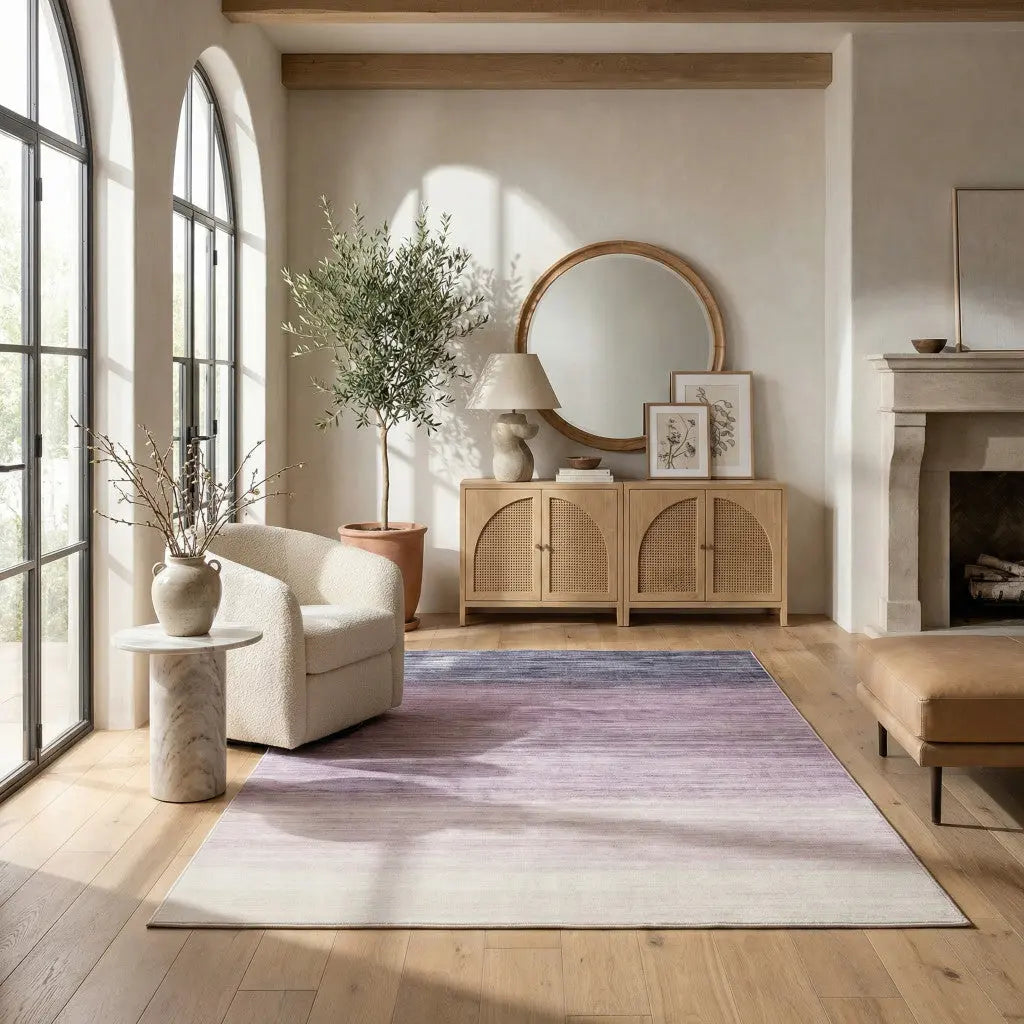 5' X 8' Purple Abstract Area Rug Homeroots Home Decor