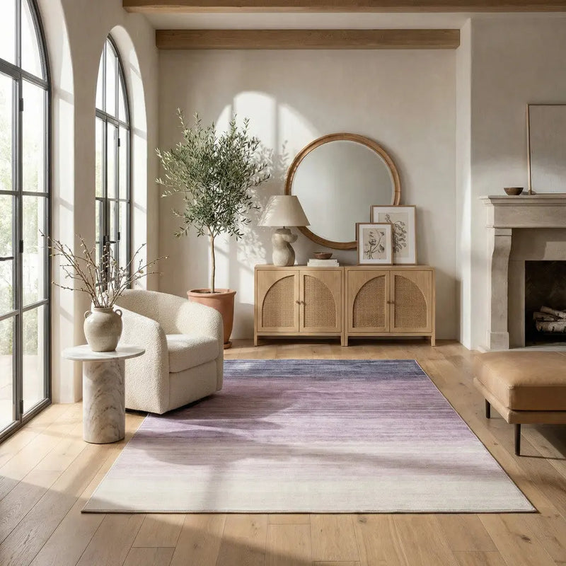 5' X 8' Purple Abstract Area Rug Homeroots Home Decor